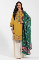 Sapphire - Winter 3PC Dhanak Embroidered Suit - SS0493